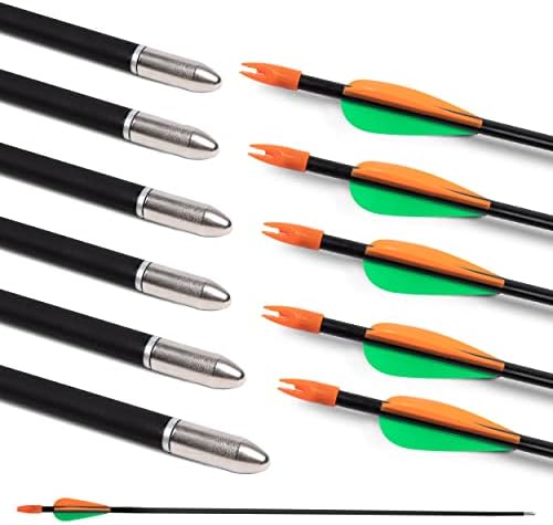 JAKUNA 28″ Fiberglass Training Arrows – Target Shooting Practice on Recurve Compound Bows Blunt Tips for Youth and Beginners JAKUNA 28″ Fiberglass Training Arrows – Target Shooting Practice on Recurve Compound Bows Blunt Tips for Youth and Beginners