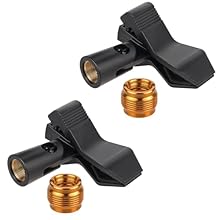 【Quantity and Size】You will receive 2 microphone holders and 2 screw adapters. Overall 8*7.2cm/3.1*2.8inch, Clip Part 3.6cm/1.4inch, they are a great replacement to meet your replacement needs 【Compatible】These drum mic clips are universal in size, c...