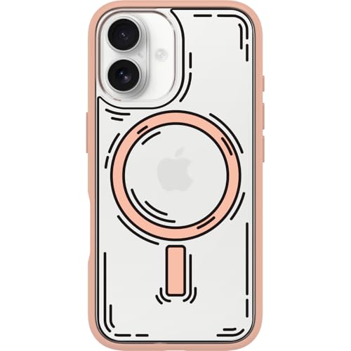 Image of OtterBox iPhone 16 Symmetry Series Clear Case - Doodle Cover - Ultra-Thin, Sleek iPhone Case, Sketch-Style Design