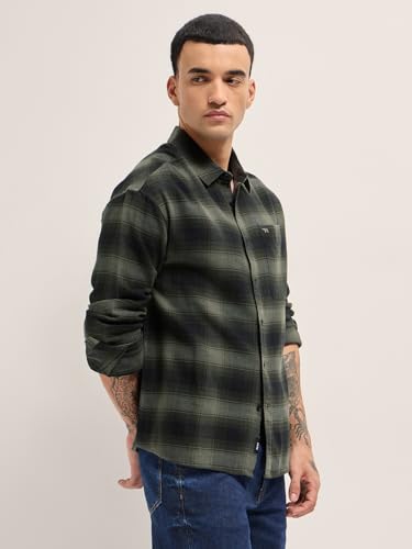 Image of THE Bear House Men's Solid Relaxed Fit Shirt