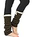 TeeHee Socks Fashion Cute Cable Knit Leg Warmers 4 pairs with Gift Box Lace on the Top for Girls (Lace with Button)