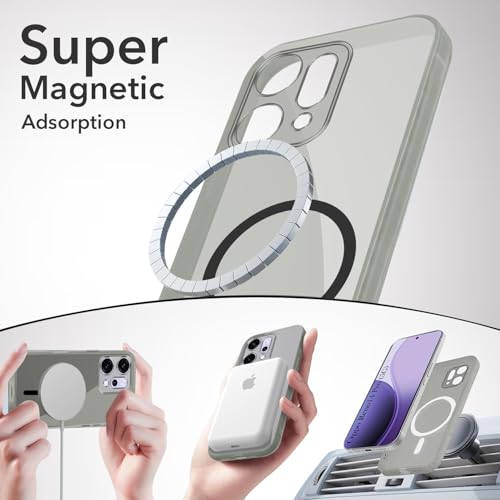 Image of Jkobi Lifetime Anti-Yellow MagSafe Compatible Clear Back Cover Case for Oppo Reno14 Pro 5G | Oppo Reno 14 Pro 5G (Sleek Hard Crystal | Shockproof and Camera Protection)