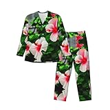 Photo Gallery llotpq pigiama da uomo a maniche lunghe, morbido e setoso con stampa di fiori di ibisco, abbigliamento per la casa, elastico regolabile, nero , xl Photo Gallery llotpq pigiama da uomo a maniche lunghe, morbido e setoso con stampa di fiori di ibisco, abbigliamento per la casa, elastico regolabile, nero , xl