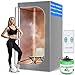 SereneLife Sauna Portátil Infrarroja de Tamaño Completo - SPA Interior para el Hogar Con Sala de Vapor