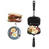 Doppelseitiger Sandwichhersteller, Nicht Stick Kocher Sandwich Toaster Braten Pfanne Toaster Frühstückshersteller Backpan Panini Presse Gegrillte Käsehersteller fürFamilienfrühstücksfrühstücke Camping