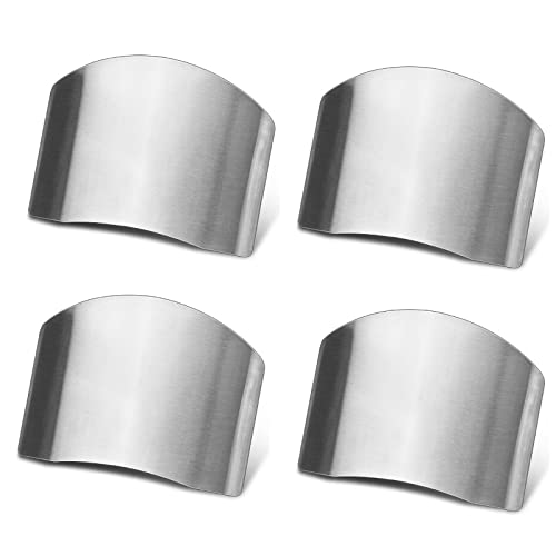 Doigt protecteur en acier inoxydable Cutter Protection des Doigts Cuisine Outils Protecteur Découpant L'outil De Cuisine Perfect Kitchen Gadget pour Le Tranchage et la Découpe pour Cuisine 4 pièces Cover