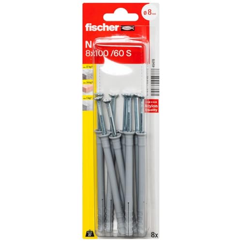 Image of Fischer 045478 N 8 x 100/60 S K NV Nail plug 100 mm 8 mm 1 Set