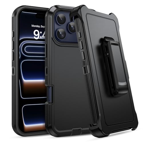Coque iPhone 17 Pro Max robuste anti-choc intégrale avec étui de protection de ceinture