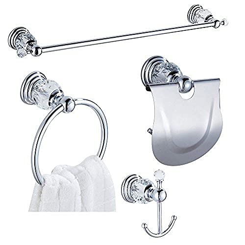 Juego de accesorios de baño dorado anticorrosión con toallero resistente a humedad 2