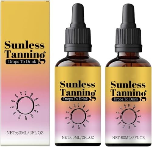 Sunless Tanning Drops To Drink, 2pcs Drinkable Tanning Drops, Dolcelove Tanningdrops, Nourishing And Moisturizing, Promotes Natural Skin Tone For A Genuine Sun-Kissed Glow