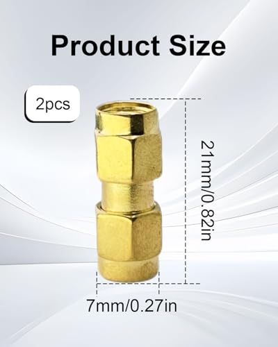 Adaptador SMA Macho a RPSMA Macho, pack de 2 miniatura 6