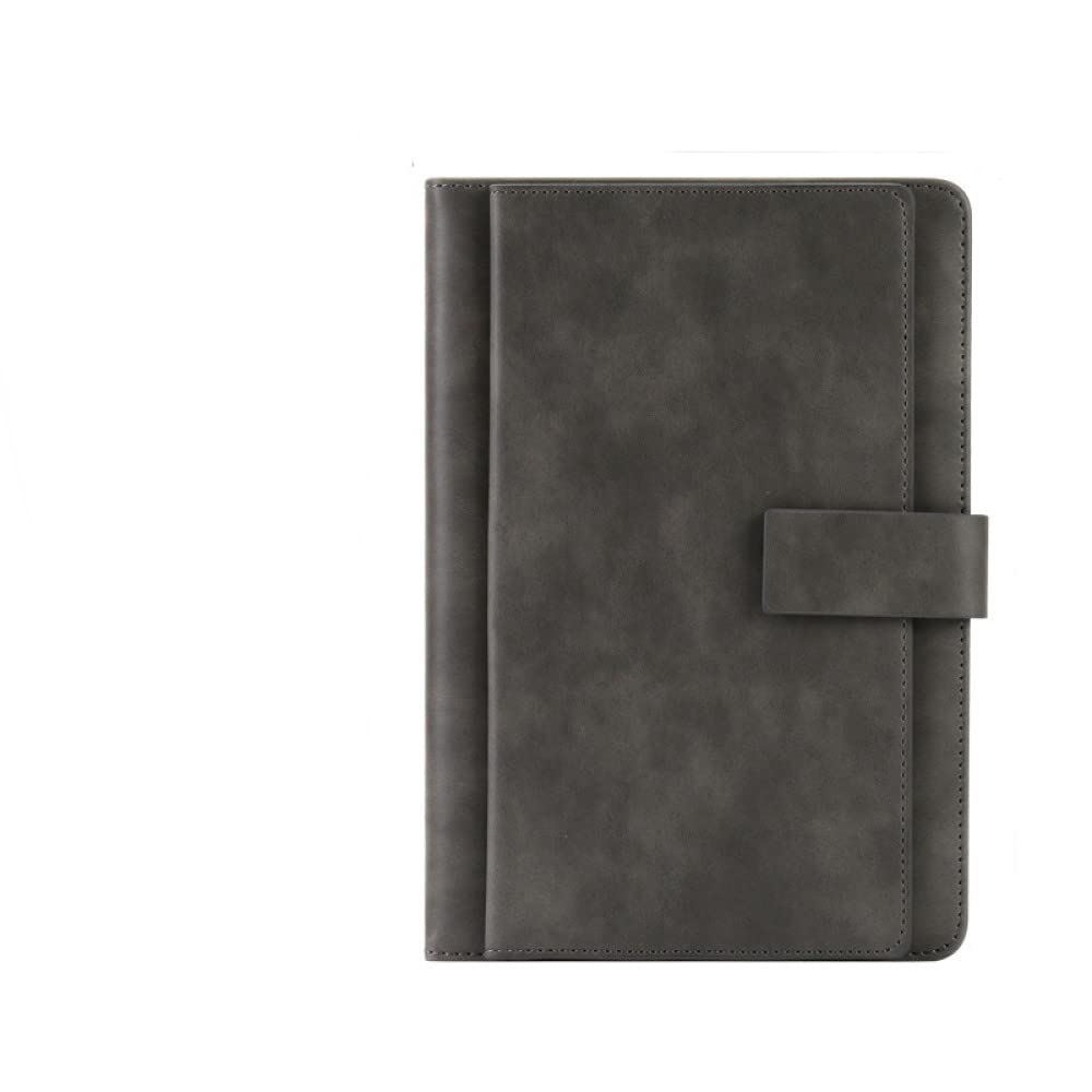 Quaderno A5 retrò Business in finta pelle doppia copertina Blocco note Agenda Journal Planner Forniture per ufficio Forniture per studenti, A5, Grigio, 1 PZ