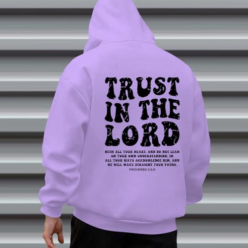 Pull à capuche manches longues pour homme avec imprimé lettres sobre
