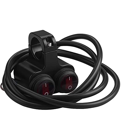 Universal 7/8" Handlebars 22Mm Waterproof Double Control Kill Button Headlight Switch Hazard Brake Fog Light On Off Switches Cnc Aluminium Alloy Compatible With Motorcycle Atv Bike Scooter… #TOP2