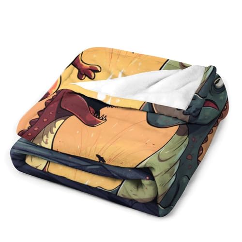 Couverture molletonnée dinosaure contre le froid hivernal du lit