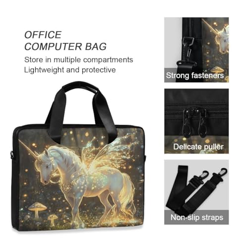 Bolsa para portátil ALAZA Unicorn Wing Mushroom 15.6-16 pulg miniatura 6
