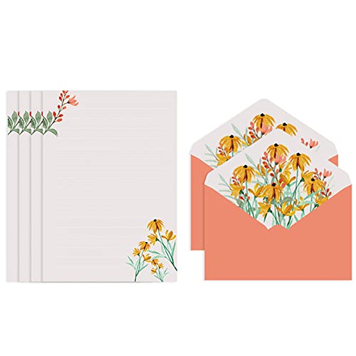 Exquisitos papeles de carta, tamaño ancho, 2 sobres grandes incluidos, suministros de fiesta de boda para invitaciones de uso doméstico