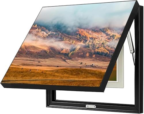 Decorative Electric Panel Cover with Hydraulic Rod Supports, 23.6" x 15.7" Electric Meter Box Art, Stylish Meter Counters Decoration for Home and Office