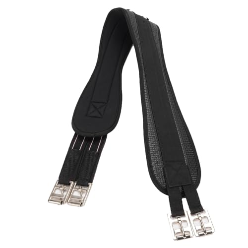 Cincha de cuero Zerodis con hebillas de acero inoxidable para silla de montar de caballo