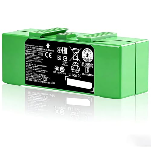 Image of 86.40Wh ABL-F for iRobot Battery Compatible with iRobot Roomba j7 j7+ i8 i8+ j5 j5+ e5 e6 i3 i3+ i4 i5 i6 i7 i7+ 7150 7156 7158 7550 7558 3150 3550 3556 e5152 e5154 e5158 6198 e6198 Series green