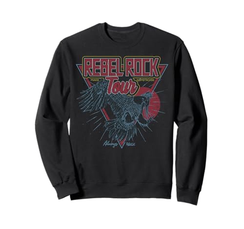 Vintage Retro Style Rock Tour Always Hard Flying Eagle Sweatshirt