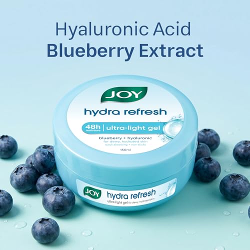 Joy Hydra Refresh Ultra Light Oil-Free Gel Moisturizer for Oily & Acne-Prone Skin | Hyaluronic Acid + Panthenol | 48hr Hydration, Non-Sticky Matte Finish | 150ml - Image 4