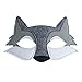 Toyvian 3PCS Wolf Mask Animals Felt Half Face Mask Costume Decor Dress Up Party Favors for Kids Wearing Grey