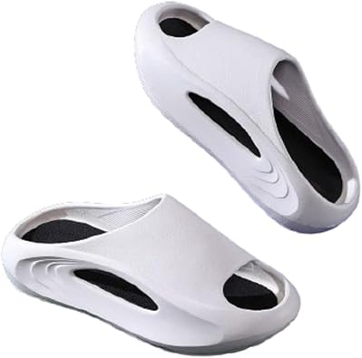 Mens Slippers for Summer Outwear 2024 New Indoor Home Couples Anti slip and Shit Stepping Sports Slippers for Men white 260Shoe length11.02inches