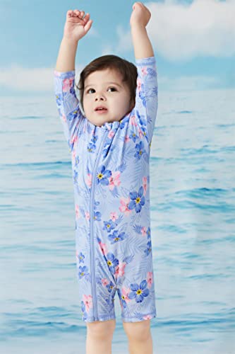 Image of UMELOK Baby Girl One Piece Swimsuit Infant Rash Guard Bathing Suit