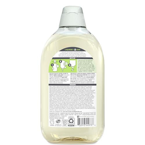 Seventh Generation Laundry Detergent Ultra Concentrated Clean Scent oz 2 Pack 132 Loads, Clear, Power Plus, 23.1 Ounce - Image 3