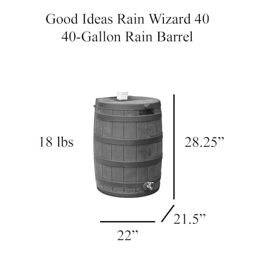 Good Ideas RW40-BLK Rain Wizard 40-Gallon, Black