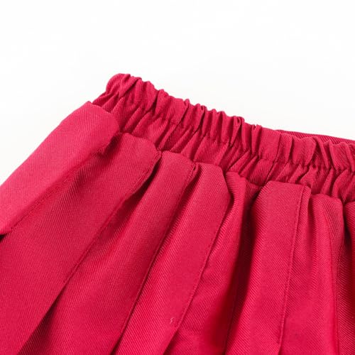 Image of Girls Pleated Skirts Built in Shorts Little Kid Athletic Flowy Skorts Skirts Toddler Girls Tennis Skorts for Girl 3-14 Years