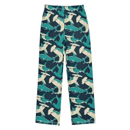 Blue Hammerhead Sharks Boys Pants for Kids Jogger Pants with Pockets S-XL