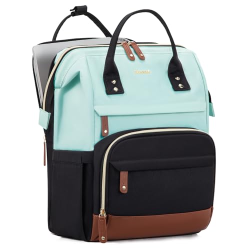 Image of LOVEVOOK Laptop Backpack for Women, 15.6 Inch Work Business Backpacks Purse With Large Capacity, Waterproof Nurse Bag College Bookbag for School, Waterproof Casual Daypack for Travel