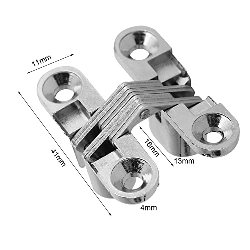 180 Degree Hidden Hinges, Zinc Alloy Invisible Concealed Cross Door Hinge Easy Installation Furniture Cabinet Kit (Xs) #TOP2