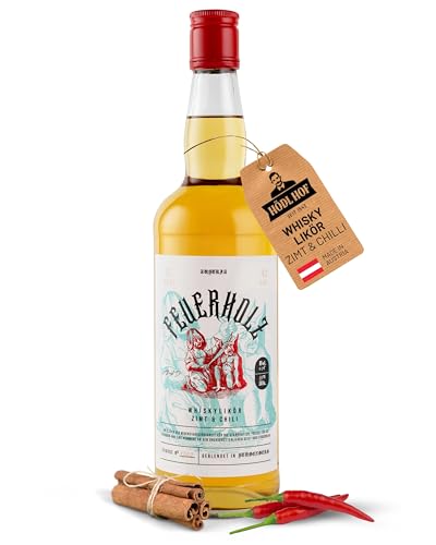 Hödl Hof Feuerholz Whisky-Likör 0,7L I Hochwertiger Whiskylikör mit Nuancen an Zimt & Chili I...
