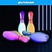 Zloveleexr Light Up Bowling Set, Glow in The Dark Bowling Balls & Pins for Outdoor and Indoor Kids Games Fit Christmas Birthday Party Lawn Yard Carnival Games, Kids Education Motor Skills Toys