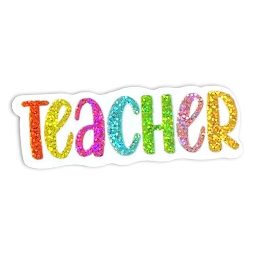 Image of Colorful Teacher Pin Glitter Graduation Lapel Brooch Pins Cute Teacher Appreciation Gifts for Clothes Backpacks Hats Accessories