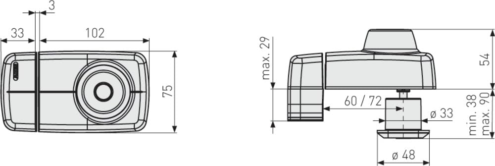 ABUS Tür-Zusatzschloss 7025 mit beidseitigem Zylinder, braun, 53271 | Stabiler Vollstahl-Ovalriegel, zweitourig schließend – Dornmaß 60/72 mm einstellbar – inkl. 3 Schlüssel