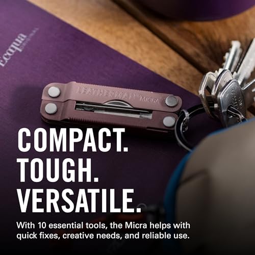 Image of LEATHERMAN, Micra, Keychain Multi-tool with Grooming Tools, Mini Pocketknife for Everyday Carry (EDC), Hobbies & Outdoors, Built in the USA, Heathered Blush