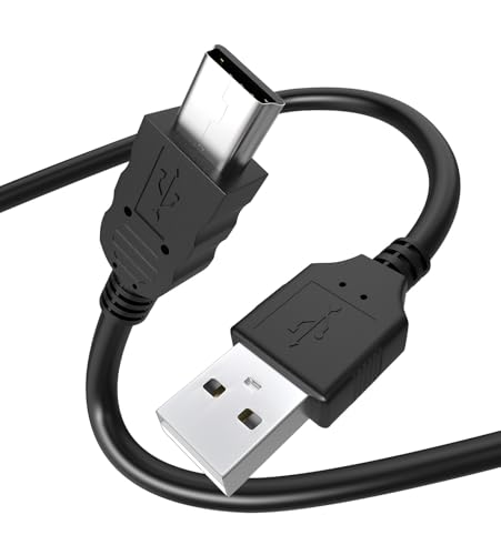 Yaekea Cable Mini USB Compatible con Garmin GPS, Cámara Canon/Nikon, Controlador PS3, Micrófono Yeti Azul, Calculadora de Instrumentos de Texas, Gopro, Cam Dash, Disco Duro, Cable USB 6.6FT