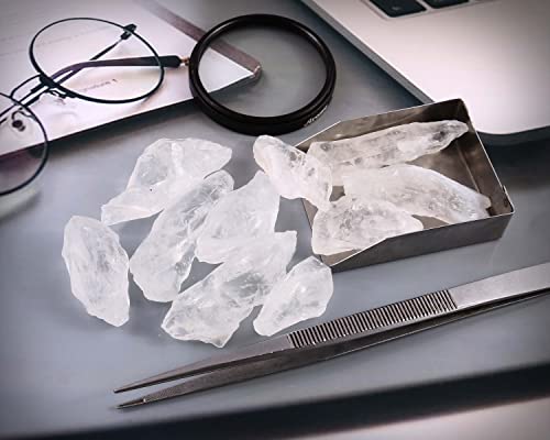 Image of Natural Clear Quartz Crystal Stone (Sphatik) 100 Grams for Reiki Healing, Meditation, Manifestation & Chakra Balancing | Raw Healing Crystal for Positive Energy & Home Decor