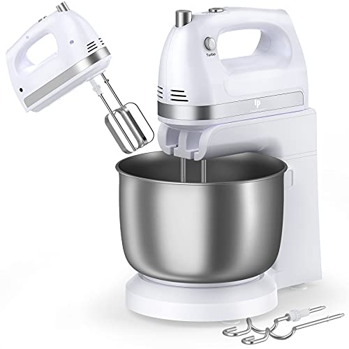 Küchenmaschine Rührgerät, 400 W Ultra Power Küchen Handrührer mit 2x5-Gang Turbo Boost, automatische Geschwindigkeit…