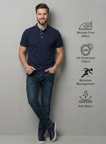 Image of XENOVAURBAN Dry Fit Polo t Shirt for Man | Regular Fit | Quick Dry Mars Fabric Polo T-Shirt with Collar for Men