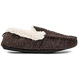 Penguin Mens Bedtime Slippers Brown 10