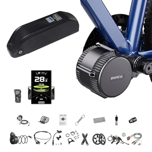 BAFANG Mittelmotor mit Akku 36V 250W 48V 500W 750W 1000W BBS01B BBS02B BBS03B BBS-HD G340 Uart/CAN Motor mit optionalem E-Bike Display Custom E-Bike Umbausätze für BB68-120mm Mountainbike