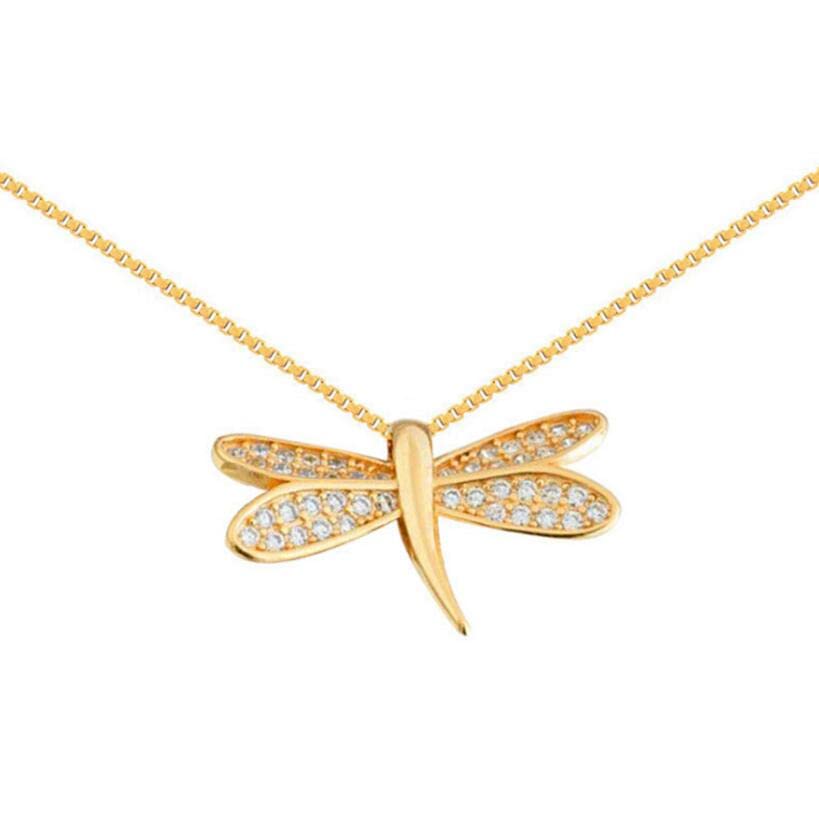 Collier libellule zircon scintillant, le cadeau idéal pour une femme élégante