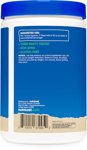 image for Nutricost Organic Egg White Protein Powder 8oz (Unflavored) - 15 Grams