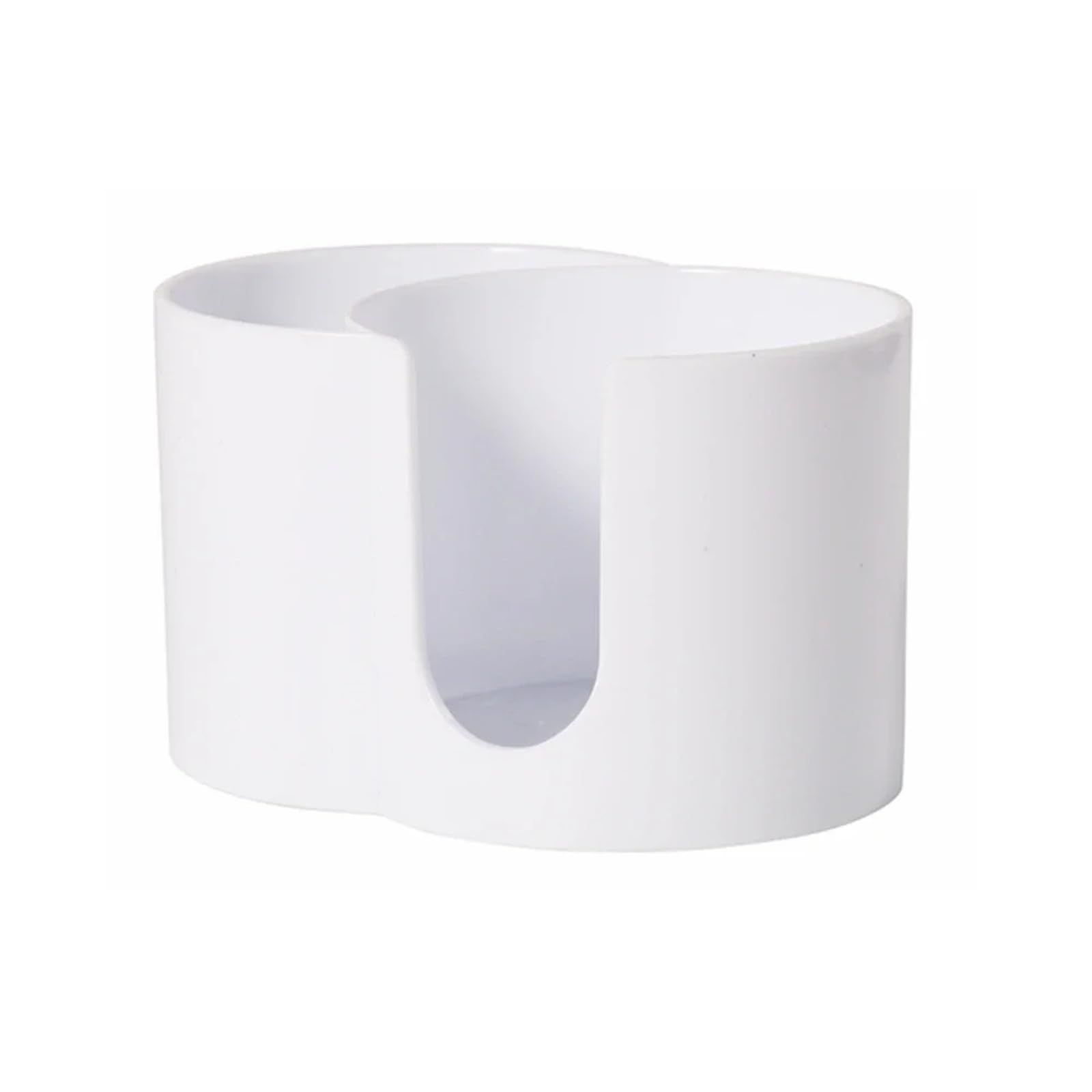 AHUFGN Cotton Pad Holder Plastic Storage Box Bathroom Jar Makeup Organizer Cotton Round Pad Holder Swab Qtip Dispenser(White)