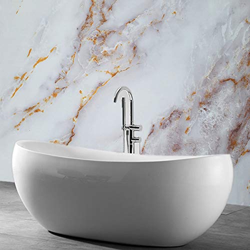 Marble White/Gold Contact Paper Thickened Marble Matte Wallpaper Bathroom countertop Decorative Paper Waterproof Removable countertop Bathroom Contact Paper Free give Knife and Tool(11.8\" x 78.7\")
